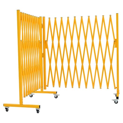 GYMTIME Expandable Metal Barricade Gate, Portable Safety Barrier by GYMTIME