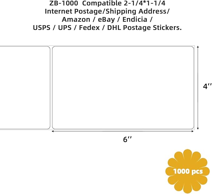 1000 Pcs 3" Core 4"x6" 3-Proof Industrial Direct Thermal Labels Compatible - Image 3