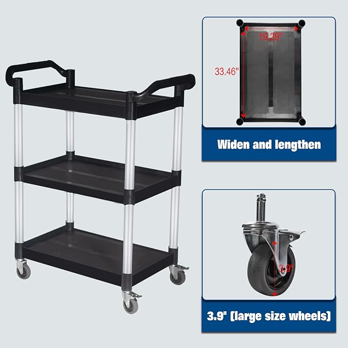 Plastic Commercial Cart Large Size, Restaurant Cart - Image 5