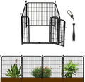 Garden Fence with Gate 32 in×27 in 4 Panels, Fence Blocker by Getlaygardenfence