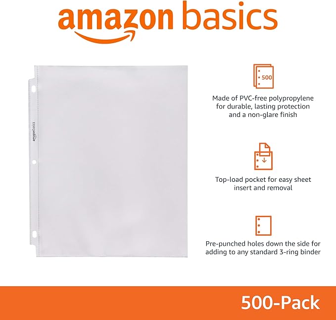 Amazon Basics Non-Glare Sheet Protector - Image 2