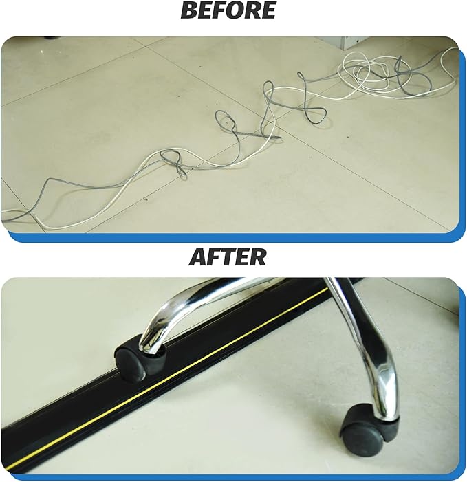 6.5FT Heavy Duty PVC Floor Cable Cover, Floor Cord Cover, Cable Protector - Image 6