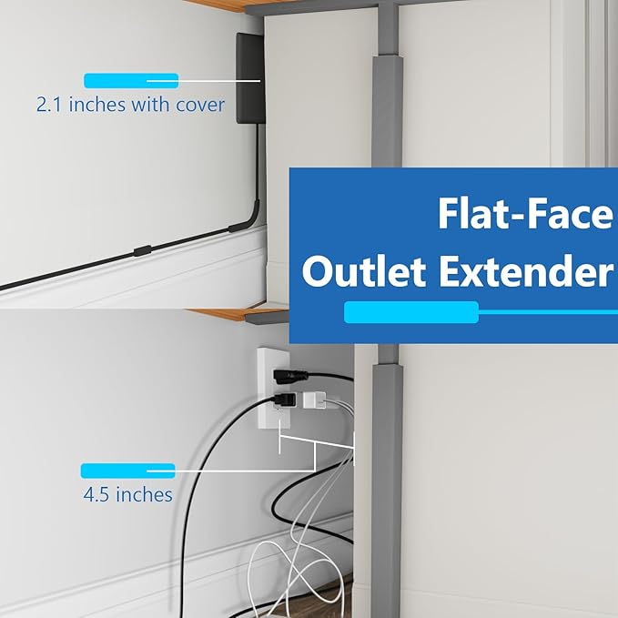 LIDER Outlet Extender with 3 Receptacles, 12W USB Type-A, and USB Type-C - Image 4