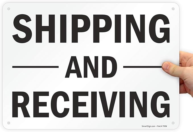 SmartSign "Shipping And Receiving" Label | 10" x 14" Laminated Vinyl by SmartSign