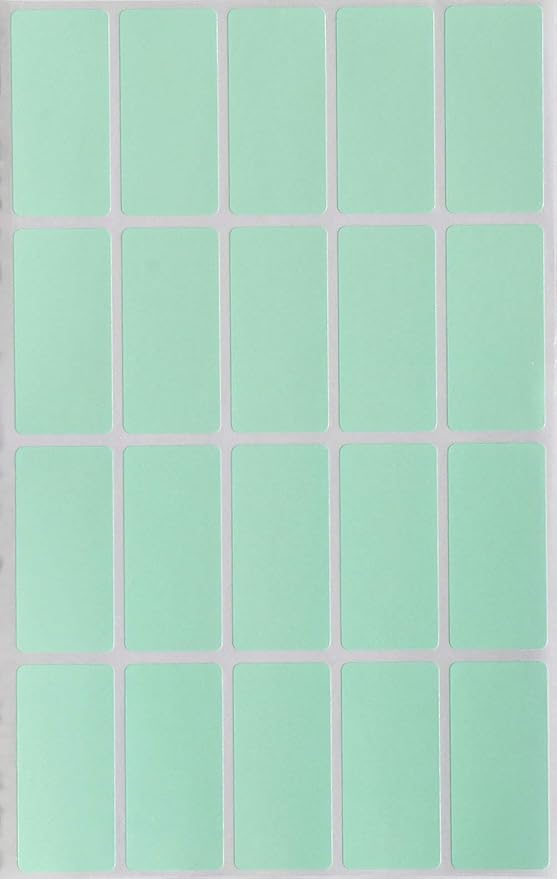 Royal Green Rectangle Sticker Labels 1.57 inch x 0.75 inch Pastel Green by RoyalGreen