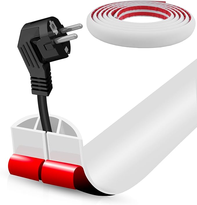 Floor Cord Cover Self Adhesive Cord Hider, 20FT Cable Management, Extension by DBHXXMB-HH