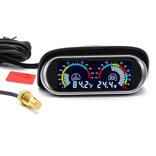 2-in-1 Water Temperature & Voltage Gauge Kit by Unknown