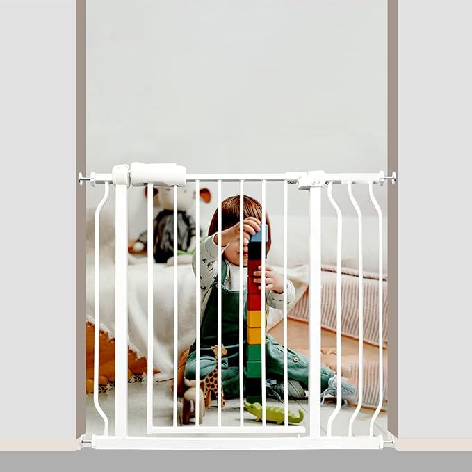Walk Through Baby & Dog Gate 29-38.5 Inch, Pressure Mounted No Drilling by SmartDesignBigProtection