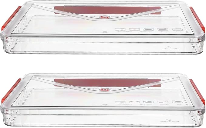 2pcs Transparent Plastic File Boxes by Hoement