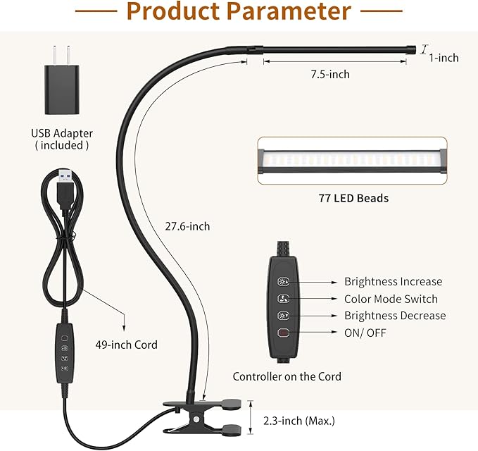 iZELL Desk Light LED Desk Lamp - Image 6