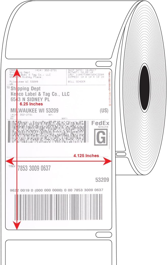 Dymo® Compatible 1744907-4" x 6" Dymo® 4XL Postage Shipping Labels - Image 5