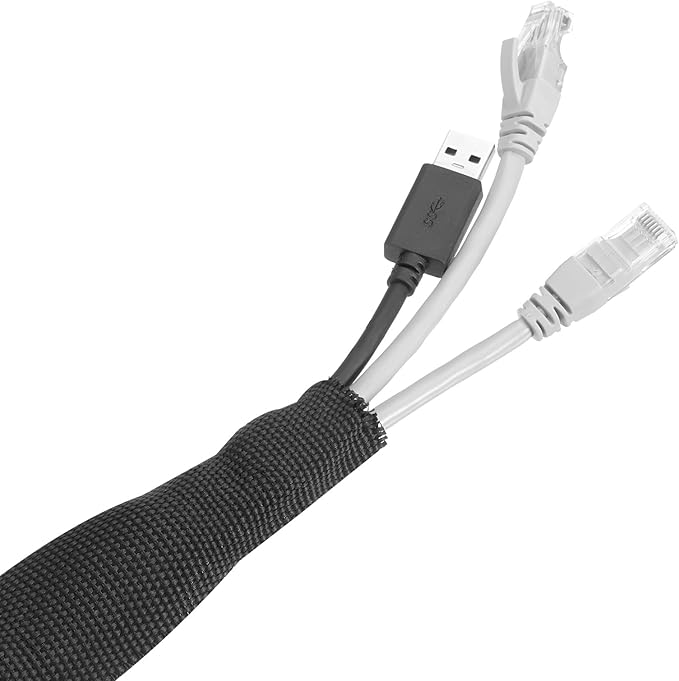 MECCANIXITY Braided Cable Sleeves Heat Shrinkable Fabric Sleeving, 7/8" 3ft - Image 5