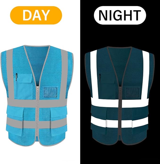 HYCOPROT High Visibility Mesh Safety Reflective Vest - Image 5