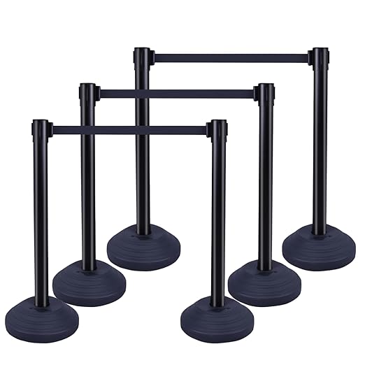 10 ft Crowd Control Stanchion Set, Crowd Control Barrier, Stanchions by YOURSAFETYOURPRIORITY