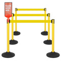 6 Pack Stanchions with Retractable Belts by AMBUNDToughRubberSolutions