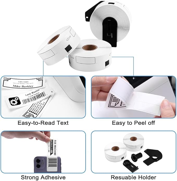 12 Rolls Replace for Brother DK-1201 Address Label, 400 Stickers/roll for - Image 5