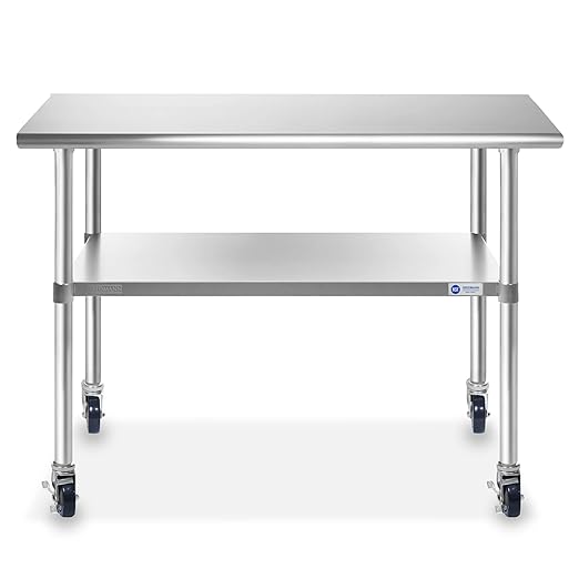 GRIDMANN NSF Stainless Steel Work & Prep Table 48 x 30 Inches - Image 2