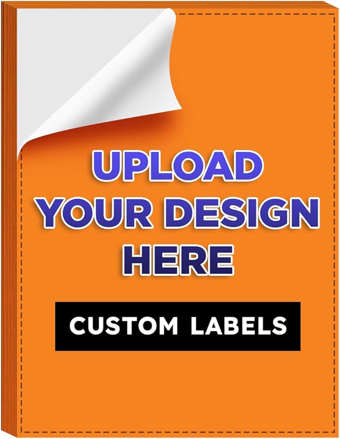 Custom Bright Neon Color Labels, Print Your Own Stickers, Upload Your Design by SSuperfinePrinting
