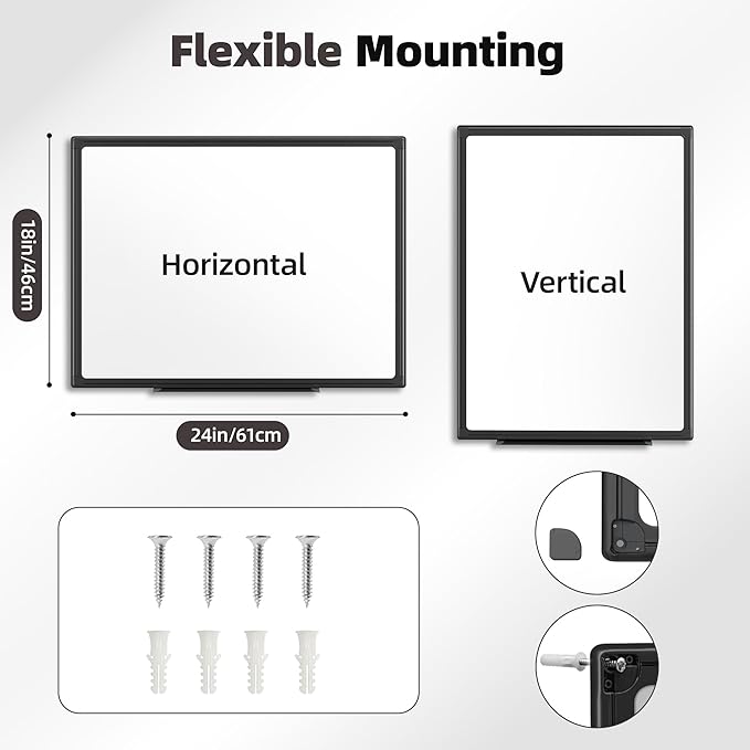 VUSIGN 24'' x 18'' Magnetic White Board - Image 4