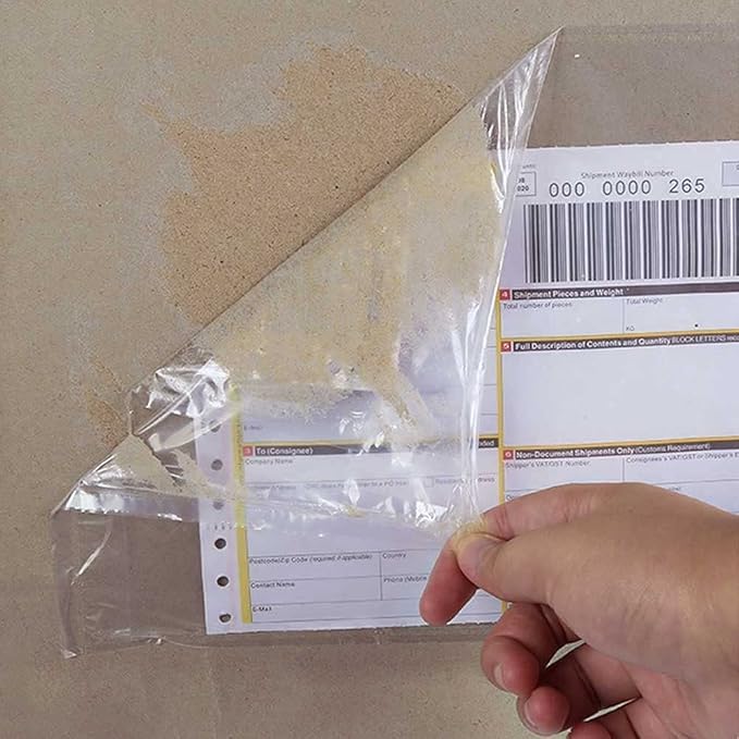 7.5" x 5.5" Packing List Pouches, 500 Pack Shipping Label Envelopes Clear - Image 3