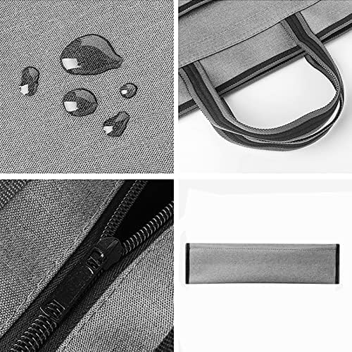 Oxford Zippered Document Bag with Handle File Tote Bag Pouch for Carrying Paper Files Books Filing Folder 1 Pack (Gray) - Image 5
