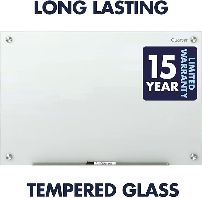 Quartet Magnetic Glass Dry Erase White Board, Infinity Frameless Mounting - Image 5