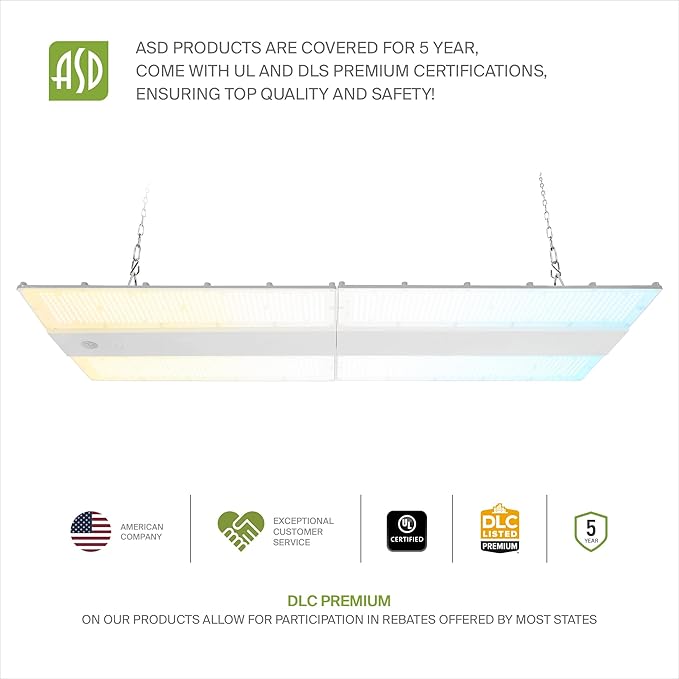 ASD LED Linear High Bay Light Fixture, Commercial Shop Lighting | 3CCT - Image 8