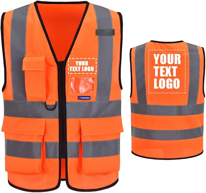 A-SAFETY High Visibility Reflective Safety Vest Customize Logo by A-SAFETY