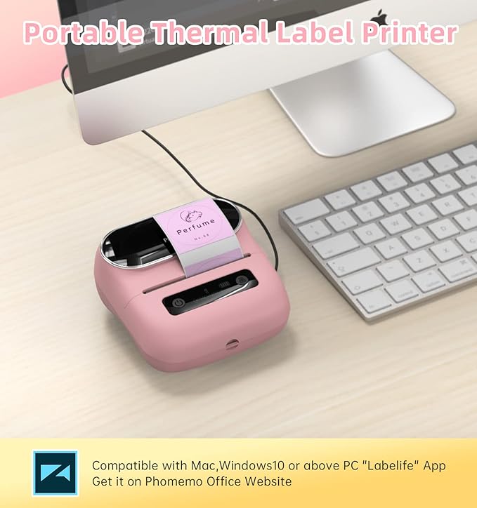 Phomemo M220 Label Maker, 3.14 Inch Bluetooth Thermal Label Printer, Compatible - Image 3