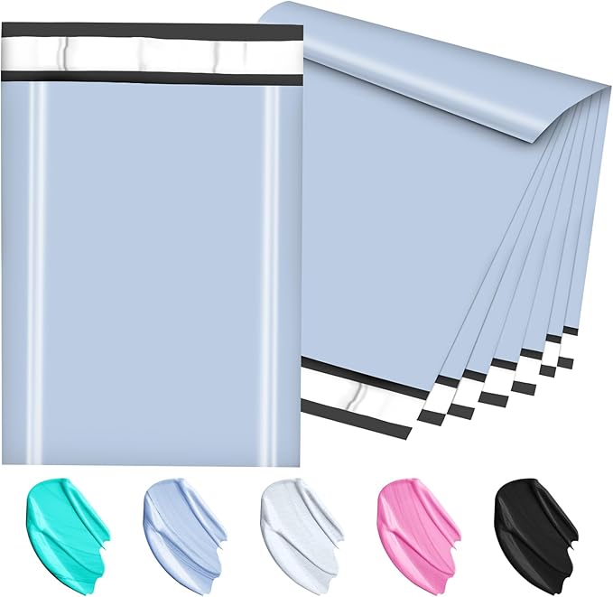 Poly Mailers 10x13 Inch 200 Pcs, Light Blue Shipping Bags, Mailing Envelopes by JollyTrip