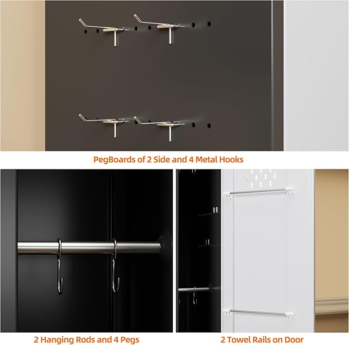Aobabo Metal Broom Closet Storage Cabinet - Image 6