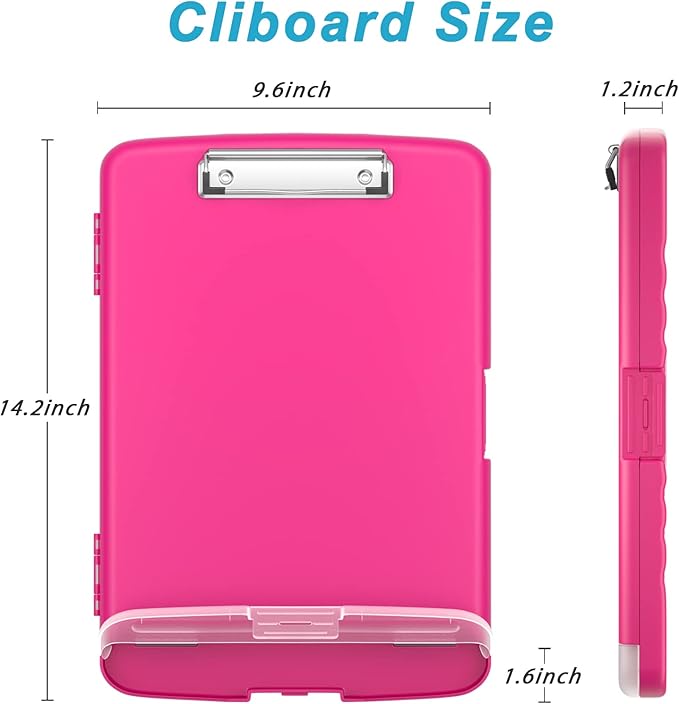 Rimilak Plastic Clipboard with Storage, 8.5 x 11 High Capacity Folio Nursing - Image 2