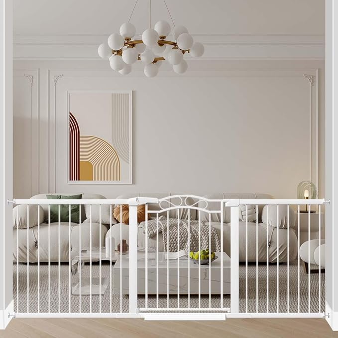 Fairy Baby 81.9"-84.6" Extra Wide Press Mounted Baby Gate Indoor by FairyBaby