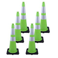 6 Pack 28 Inch Green Traffic Cones by OranclUS