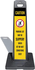 SmartSign Parking Lot Slippery When Icy Or Wet LotBoss Vertical Panel Sign Kit by SmartSign