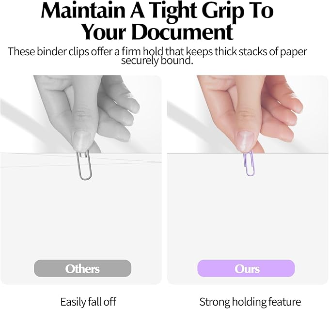 Cute Paper Clips Binder Clips Combo Set, 165 Psc, Cute Office Supplies Set - Image 4