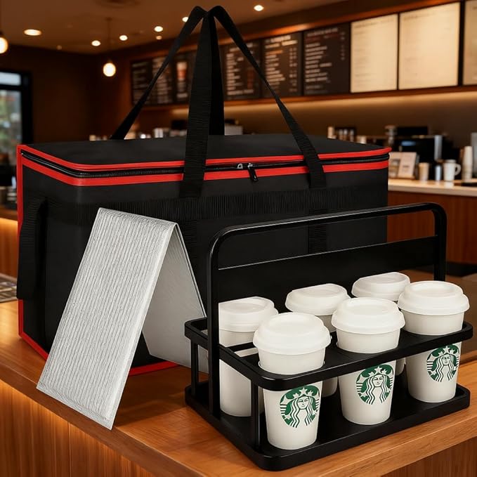 Cooler Insulated Food Delivery Bag & Drink Carrier - Image 5