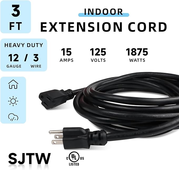 EP 3 Ft Extension Cord - Image 2