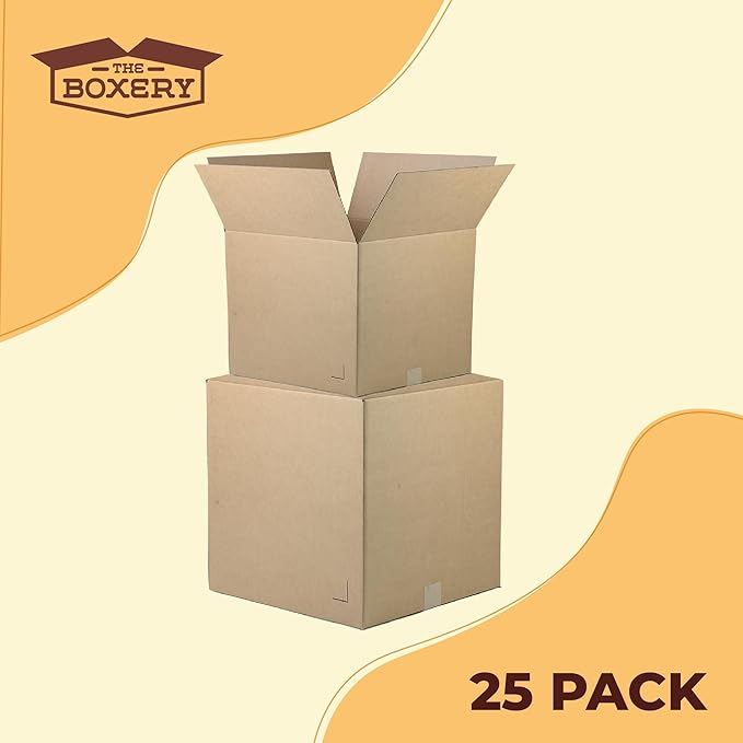 The Boxery Moving Boxes 25-Pack Medium | 18x14x12 inch Brown/Kraft Corrugated - Image 4