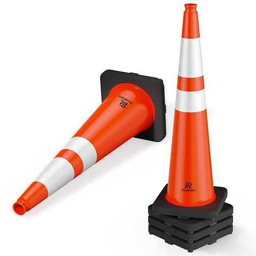 RoadHero 5 Pack 36 Inch Large Traffic Cones by RoadHeroUS