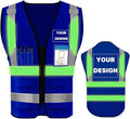 YOWESHOP High Reflective Visibility Safety Vest Custom Your Logo Safety Workwear by YOWESHOP