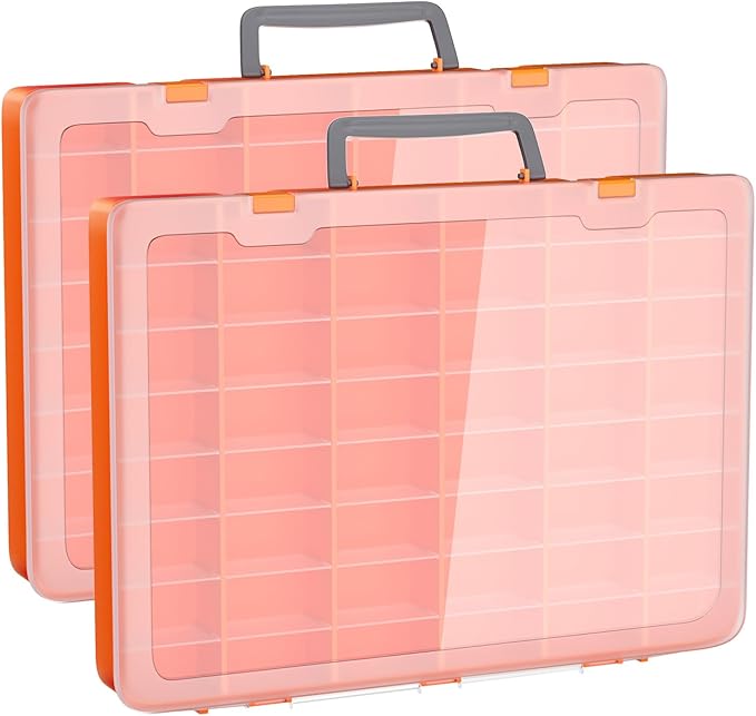 Bluedale 2 Pack 48 Grids Large Plastic Organizer Box by Bluedale