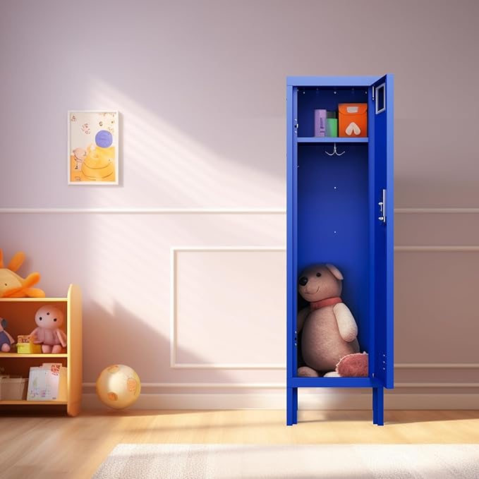 Metal Cabinet Home Office Storage, Lockable Employees Metal Locker - Image 7