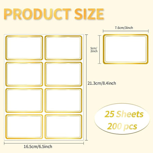 2" x 3" 200 PCS Name Labels, Waterproof Blank Name Tag Stickers - Image 2