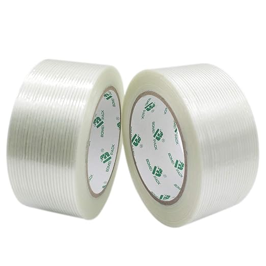 BOMEI PACK Fiber Reinforced Packing Tape, 30Rolls Mono Filament Tape 2 inch x - Image 7