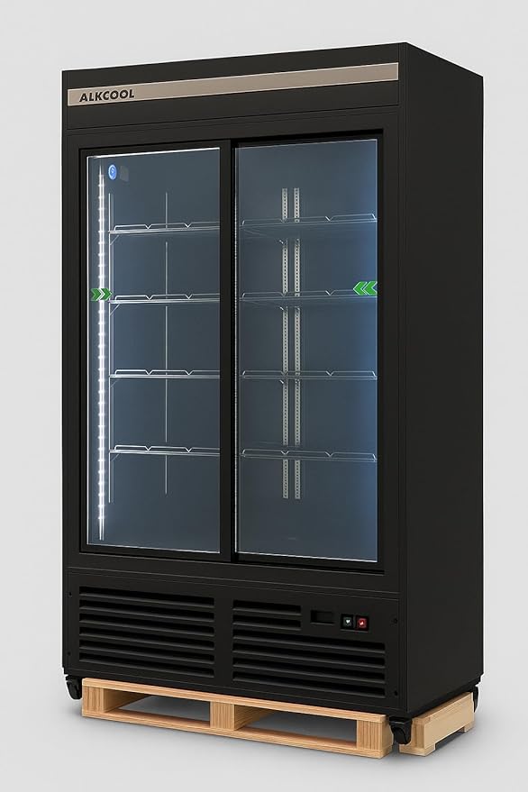Commercial Beverage Refrigerator Display Fridge, Two SLIDING Glass Door Drink - Image 2