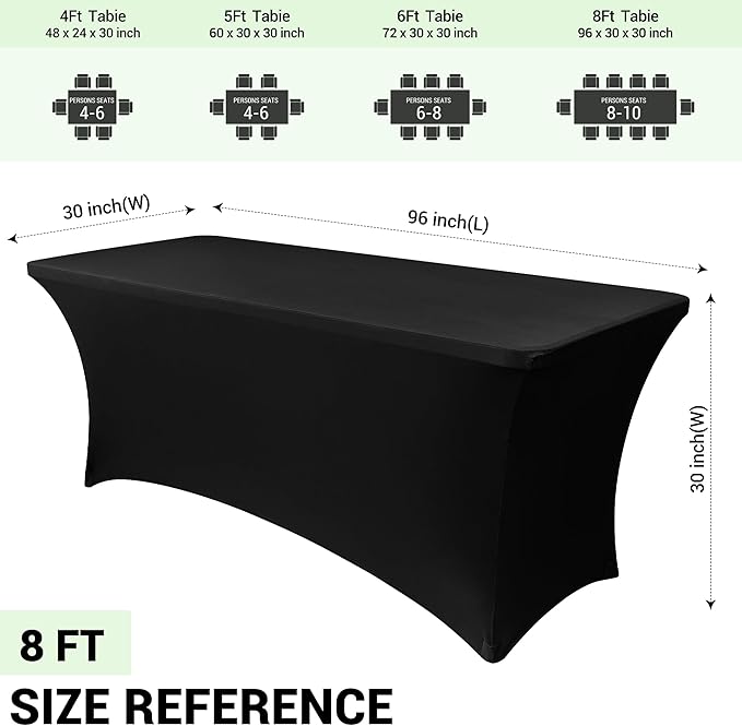 Obstal 6 Pack Stretch Spandex Table Covers - Image 4