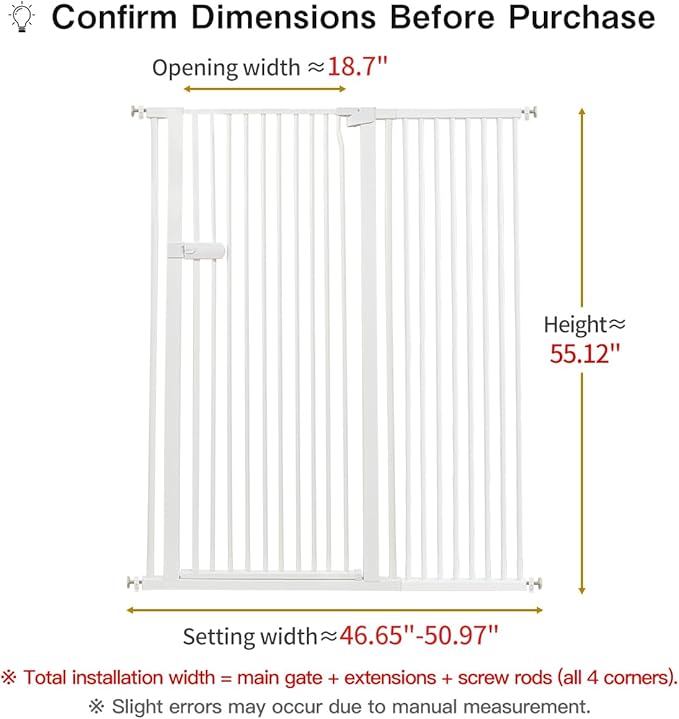 Lumizone Extra Tall Cat Gate 55.12" High Pressure Mounted Extra Wide 2025 New - Image 2