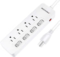 Appliance Extension Cord with Individual Switches on Off - 6 FT by ROOTOMA