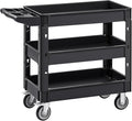 VEVOR Utility Cart, 3-Tier Plastic Service Cart by VEVOR
